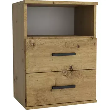 Ložnice Noční stolek Goda III 2S artisan + černá rukojeť