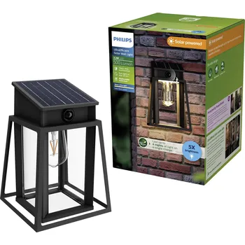 Venkovní osvětlení Philips LED Lysin 929004632801 venkovní solární nástěnné osvětlení s PIR senzorem LED 3.2 W černá