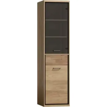 Vinotéka Vitrína Mediolan 49,5cm Deska Natural Hikora, M4 P