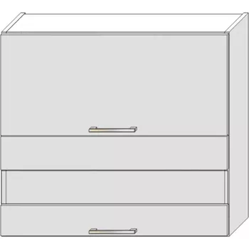 Kuchyňská Skříňka Bono W80grf/2 Sd bílá alaska/bílá