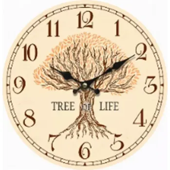 Hodiny Dřevěné nástěnné hodiny 34 x 34 x 1 cm HLC6076