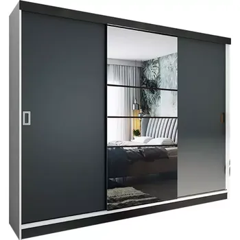 Kancelářská sestava Skříň Retro 200 6l Bílý / Přední Grafit