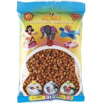 Dětské navlékací korálky Korálky Hama MIDI 3000 201-21 světle hnědé