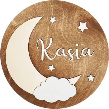 Lampička Woodwedding.pl hnědá Noční lampa