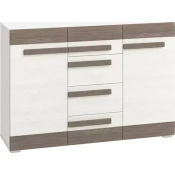 Kancelářská sestava Komoda Blanco 138 cm, borovice sněžná / new grey