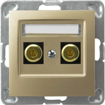 Elektrická zásuvka OSPEL IMPRESJA GGN-1Y/m/28 Jednoduchá reproduktorová zásuvka