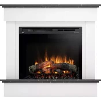 Elektrický krb Tormes 28 bílá/černý mramor