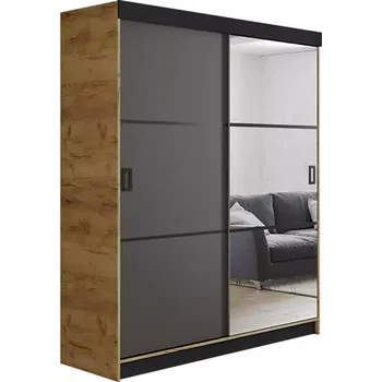 Kancelářská sestava Skříň Retro 138 3l Craft / Přední Grafit