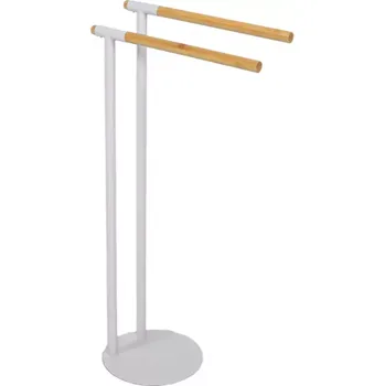 Věšák Věšák na ručníky bílý/bambus bth0063aa-a