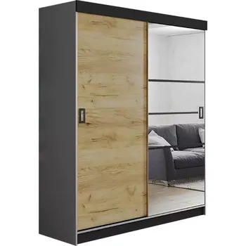 Kancelářská sestava Skříň Retro 138 6l Grafit / Přední Craft