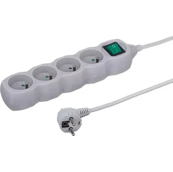 Prodlužovací kabel Prodlužovací kabel s vypínačem 4G 3X1 Z/U 1,5 m šedý