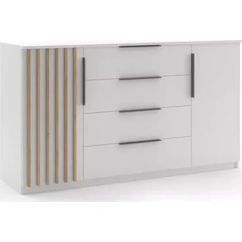 Předsíňová stěna Komoda Sorento 160x89x48 bílý/Latten craft zlatý