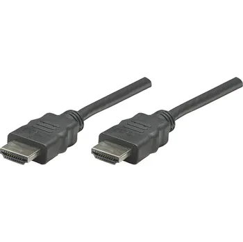 Audio kabel Manhattan HDMI kabel Zástrčka HDMI-A, Zástrčka HDMI-A 7.50 m černá 353274 4K UHD HDMI kabel