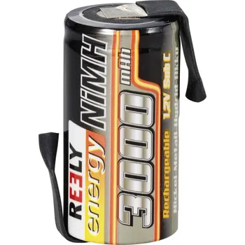 RC vybavení Reely slot pro akumulátor (modelářství) Ni-MH Sub-C 1.2 V 3000 mAh s pájecími hroty