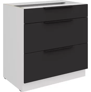 Kuchyňská skříňka Aria BL/WH Anti Fingerprint 80d 3s Bb