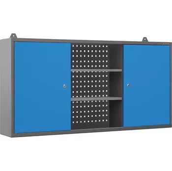 Kancelářská sestava Kancelářská skříň Ben kov antracit/modrý