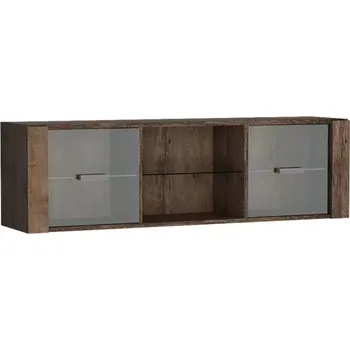 Obývací stěna Polička Indianapolis 137 cm Jasan Tmavý