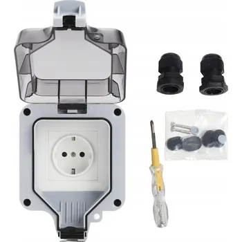 Elektrická zásuvka Zásuvka zahradní IP66 vodotěsná pro venkovní použití