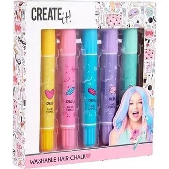 kreativní sada CREATE IT KŘÍDA NA VLASY sada 6 barev, pro děti od 6 let