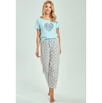 Pánské pyžamo Pyžamo Taro 3513 Alessia kr/r M-XL W26 tyrkysová L