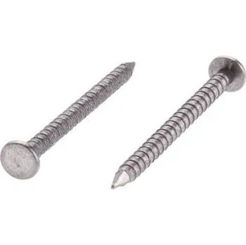 Hřebík Hřebíky s vroubkovaným dříkem, délka: 40mm, lesklá, Ocel Vroubkovaný dřík