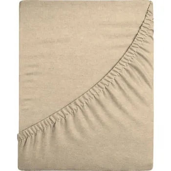 Prostěradlo Prostěradlo Jersey Delux - béžové 220x200 s gumou, Polský výrobek