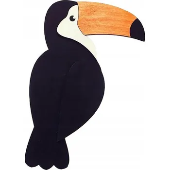 Lampička Noční lampa LED dřevěná pro děti TUKAN, lampička TUKAN motiv džungle