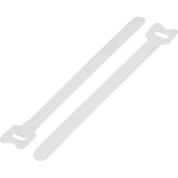 Zip TRU COMPONENTS TC-MGT-125WE203 kabelový manažer na suchý zip ke spojování háčková a flaušová část (d x š) 125 mm x 12 mm bílá 1 ks