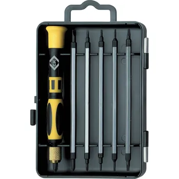 Sada nářadí C.K neu pro elektroniku a jemnou mechaniku sada výměnných bitů 7dílná plochý, křížový PH, vnitřní šestihran (TX)