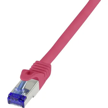 Datový kabel LogiLink C6A104S RJ45 USB kabel CAT 6A S/FTP 15.00 m červená 1 ks