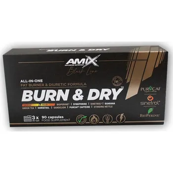 Spalovač tuku Amix Black Line Black Line Burn Dry Blister 90 kapslí