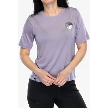 Dámské oblečení Dámské merino tričko Ortovox 140 Cool Round Landscape - lush lavender M