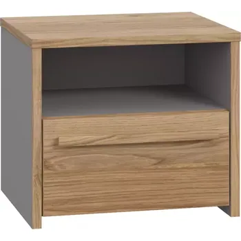 Ložnicová sestava Noční Stolek Soklot šedá/dub catania