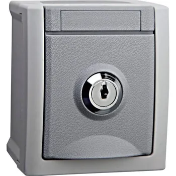 Elektrická zásuvka VIKO spínání ve vlhkých místnostech zásuvka s ochranným kontaktem Pacifid šedá 90591045-DE 1 ks