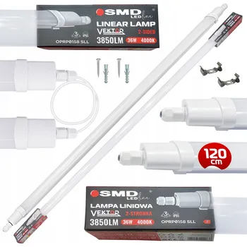 LED panel LED LINIÁRNÍ SVÍTIDLO PŘISAZENÉ LIŠTA PRO DÍLNU GARÁŽ 3850lm 120cm