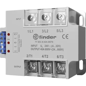 Relé Finder polovodičové relé 77A382308671 25 A Spínací napětí (max.): 660 V/AC Spínající podle okamžité hodnoty 1 ks