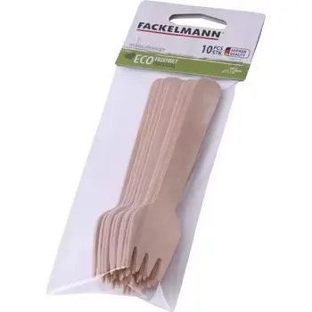 Jednorázové nádobí Dřevěná vidlička 230417