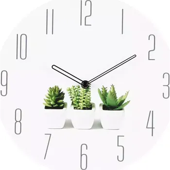 Hodiny Hodiny nástěnné Plant 30cm