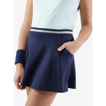 Dívčí oblečení KUIKMA Dívčí tenisová sukně Dry tmavě modrá 14 LET MODRÁ