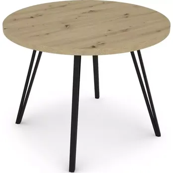 Jídelní set Stůl Log TB circle 100x100 artisan/černý