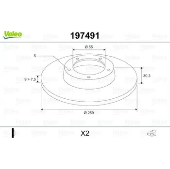 Brzdový kotouč Brzdový kotouč VALEO 197491