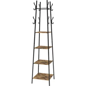 Věšák s policemi 9331 přírodní/černá