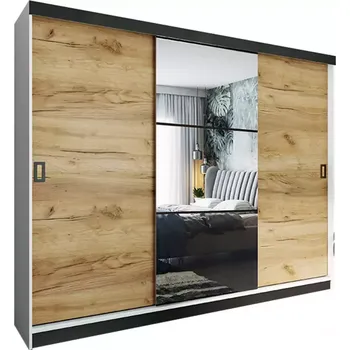 Kancelářská sestava Skříň Retro 200 5l Bílý / Přední Craft Zlatý