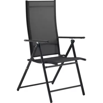 Zahradní sestava Polohovací židle, 7-poloh Pia černá