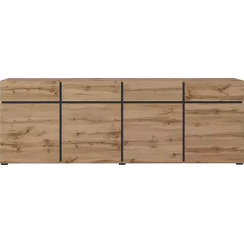 Kancelářská sestava Komoda Cross 4D4S dub wotan/černá