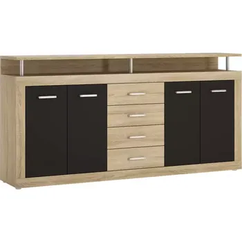 Komoda Komoda Hycoon dub sonoma/černá