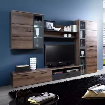 Obývací stěna Obývací stěna Durango 279,6cm Dub Černá/Dub