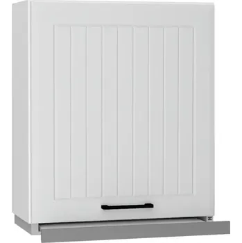 Kuchyňská skříňka Kuchyňská Skříňka Irma W60/68 Slim Pl Se stříbrnou digestoří světle šedá