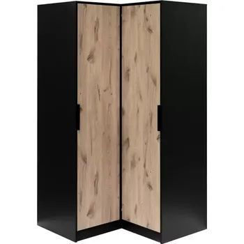 Ložnicová sestava Rohová skříň Duarte černá/dub viking