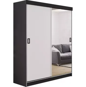 Ložnicová sestava Skříň Retro 138 1l Grafit / Přední Bílý